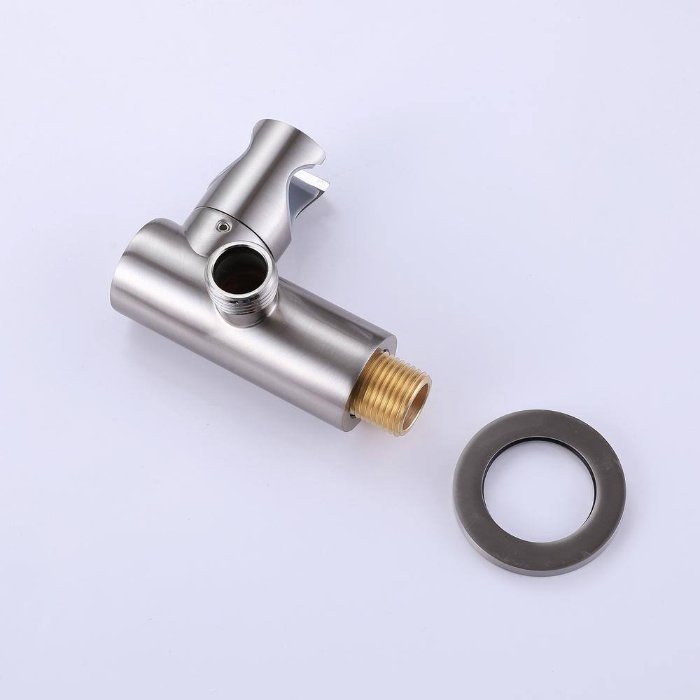 Large Brushed Nickel Rain Shower Faucet with Handheld
