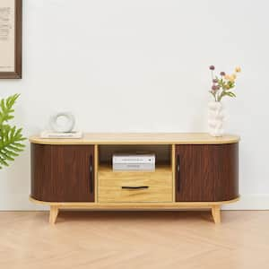 Espresso TV Stand Fits TVs up to 50 to 55 in. Brown TV Stand Fits TVs up to 40 to 55 in.