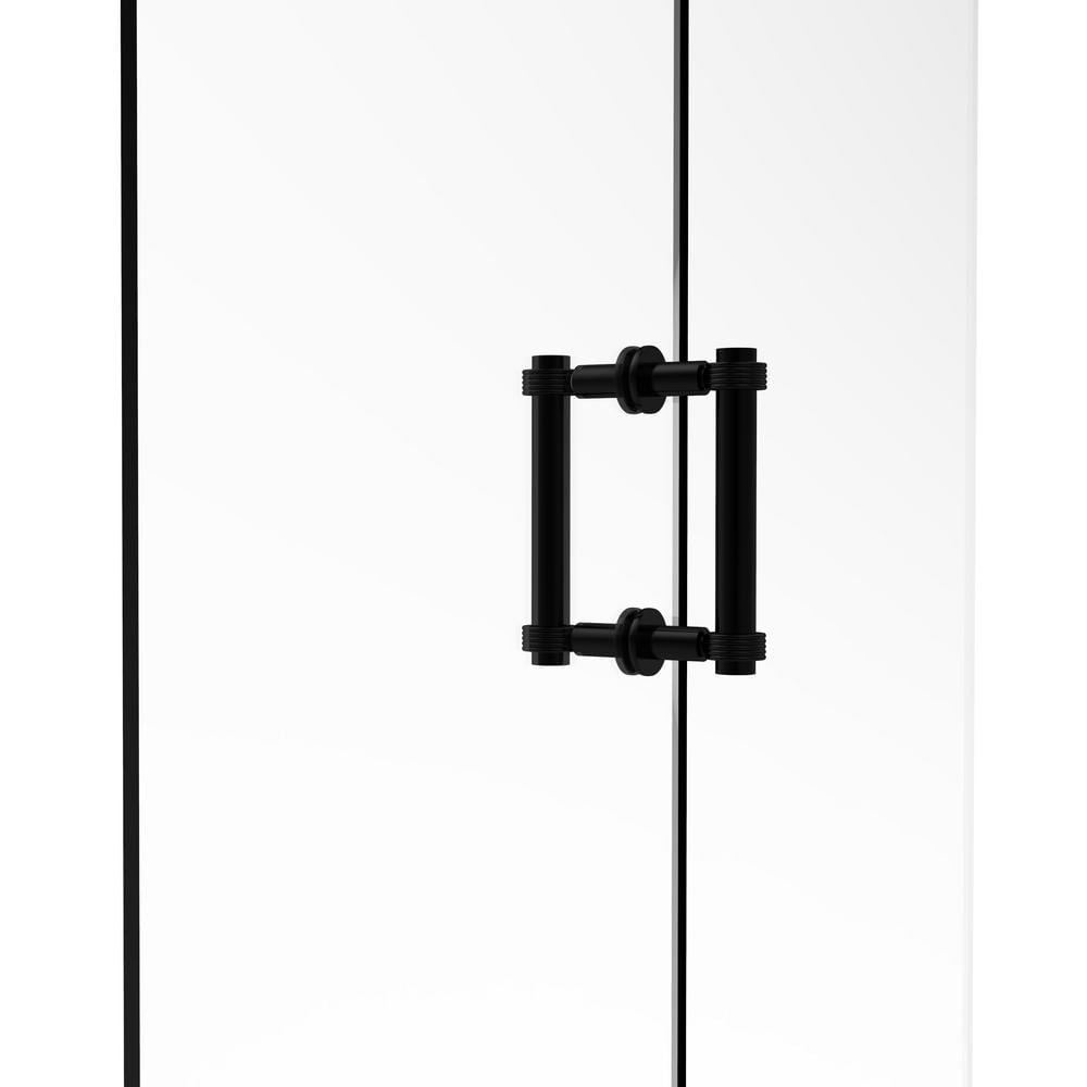 Matte Black Contemporary Brass Shower Door Pull