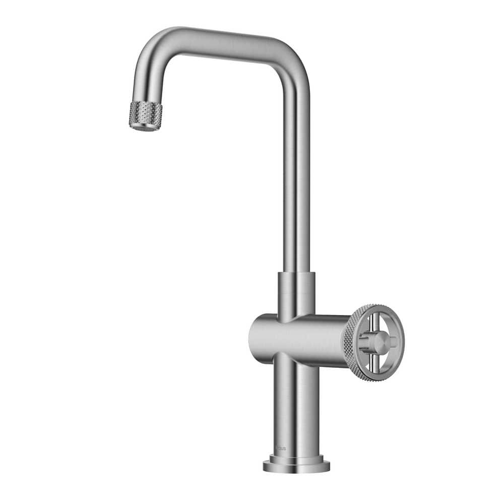 KRAUS Urbix Industrial Single Handle Kitchen Bar Faucet in Spot-Free  Stainless Steel KPF-3127SFS - The Home Depot