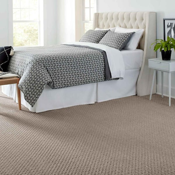 Shiloh Point  - Cappuccino - Brown 40 oz. Triexta Pattern Installed Carpet