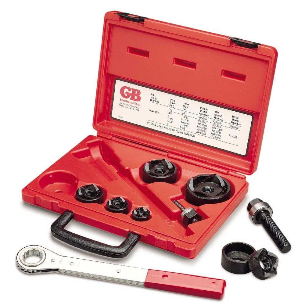 Gardner Bender Mechanical Slug-Out Set with KW52 Wrench 1/2 in. to 2 in.  Conduit Size KOW520 - The Home Depot