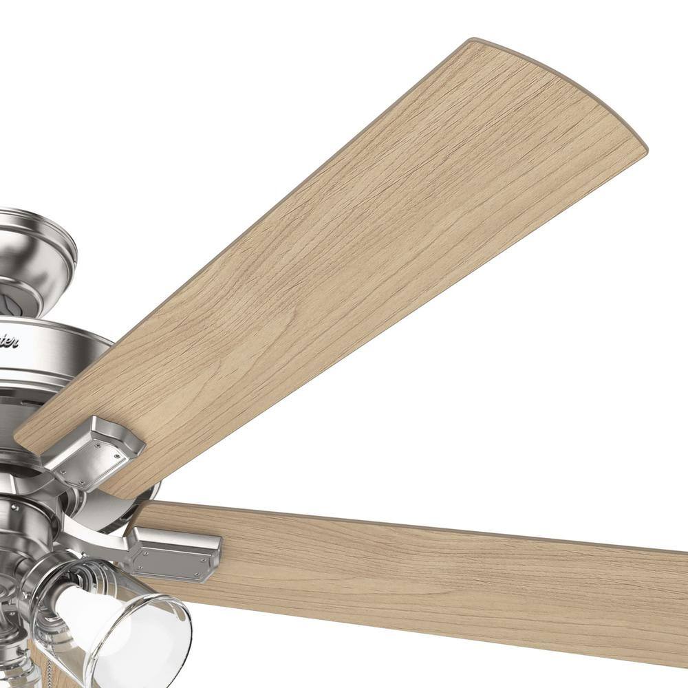 Crestfield 60" Brushed Nickel Ceiling Fan with LED Light and Reversible Blades