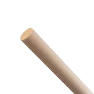 Birch Round Dowel - 36 in. x 1.25 in. - Sanded and Ready for Finishing - Versatile Wooden Rod for DIY Home Projects
