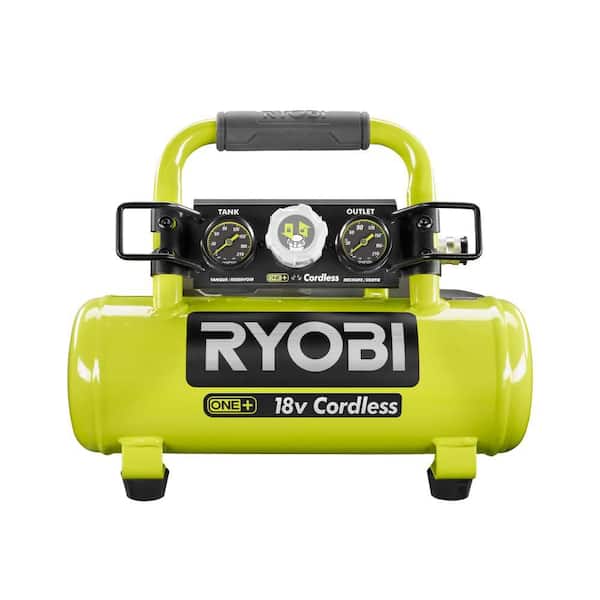 RYOBI ONE+ 18V 1 Gal. 120 PSI Portable Air Compressor with 4.0 Ah LITHIUM+ and 18V Charger P739KN - The Home Depot