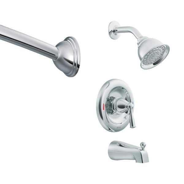 MOEN Banbury Single-Lever Tub and Shower Faucet Brushed Nickel NEW READ 