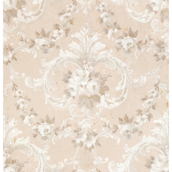 ZIO AND SONS This Old Hudson Blush Rose Damask Wallpaper AST4063 - The ...