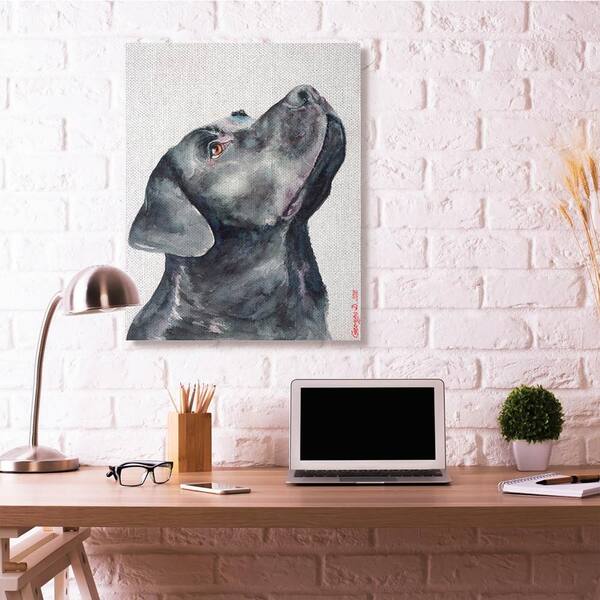 at Home Providence Dog Canvas 11 x 14 Wall Art