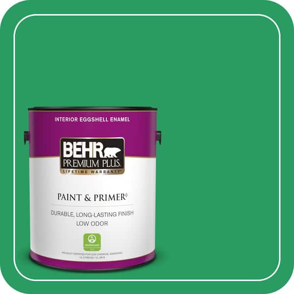 BEHR PREMIUM PLUS 1 gal. #S-G-450 Herbal Tea Eggshell Enamel Low Odor Interior Paint & Primer