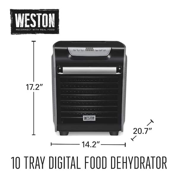 CHEFWAVE 10 Tray Food Dehydrator with Stainless Steel Racks, Temp + Time  Control CW-FD10 - The Home Depot