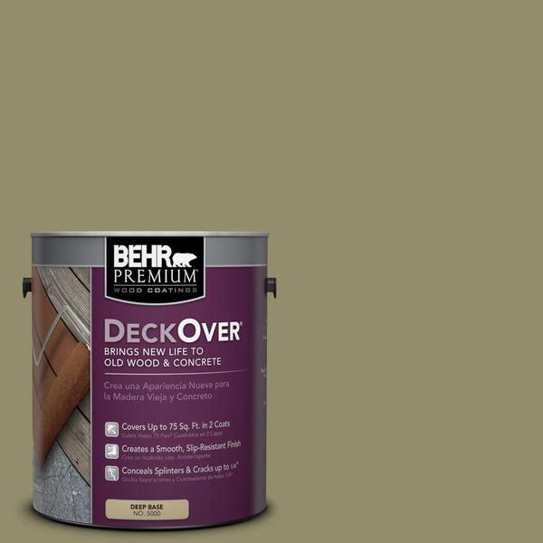 BEHR Premium DeckOver 1 gal. #SC-151 Sage Solid Color Exterior Wood and Concrete Coating