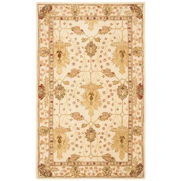 SAFAVIEH Anatolia Ivory 5 ft. x 8 ft. Floral Area Rug