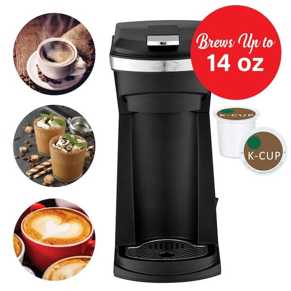 Brentwood Single Cup Black Coffee Maker with Reusable Filter Basket
