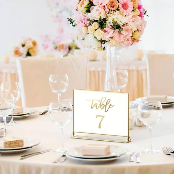 Supports De Menus Magnétiques En Acrylique - Lot De 2, 10x20 Cm | Pour Restaurants, Mariages, événements