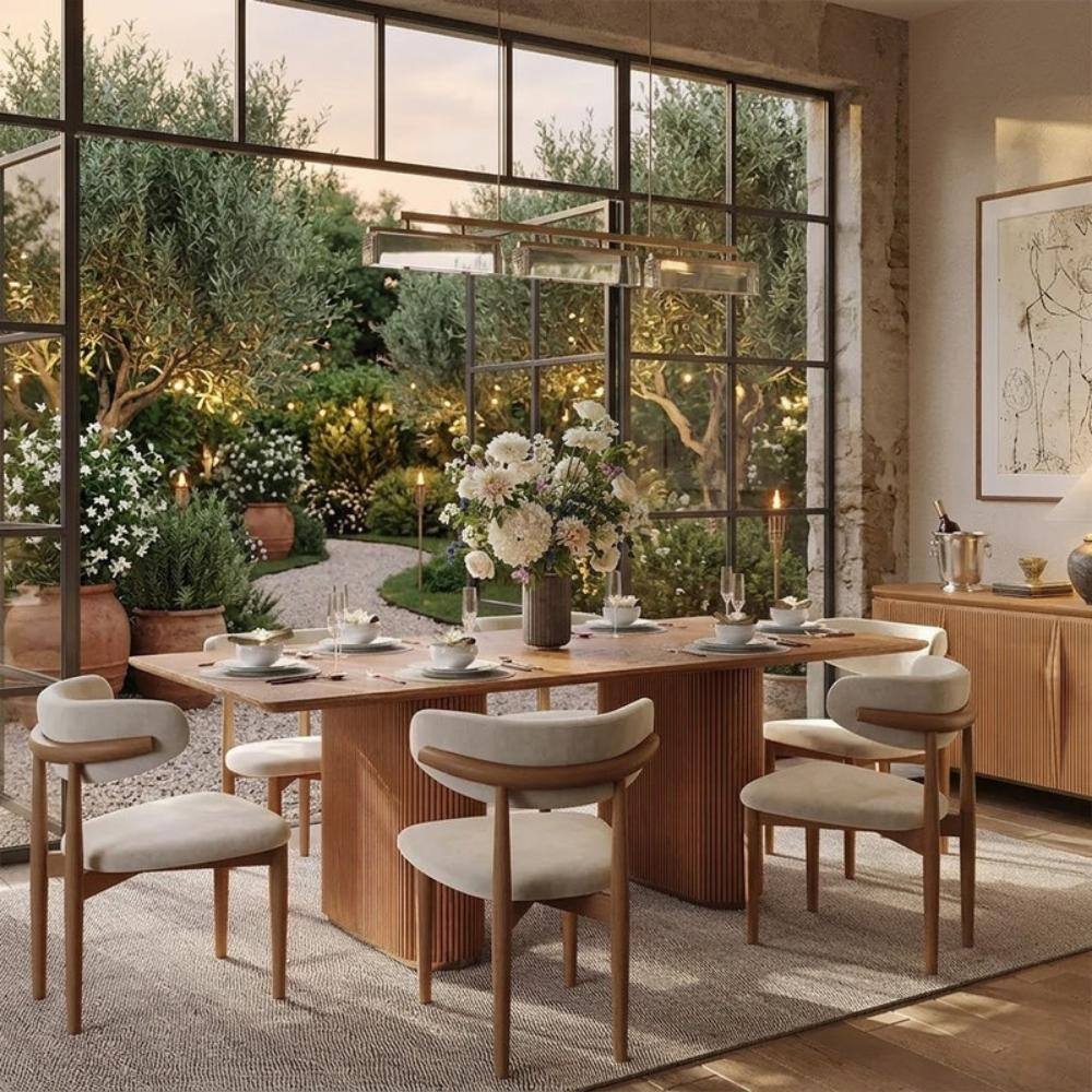 Silva-Rectangular Dining Table for 6 people