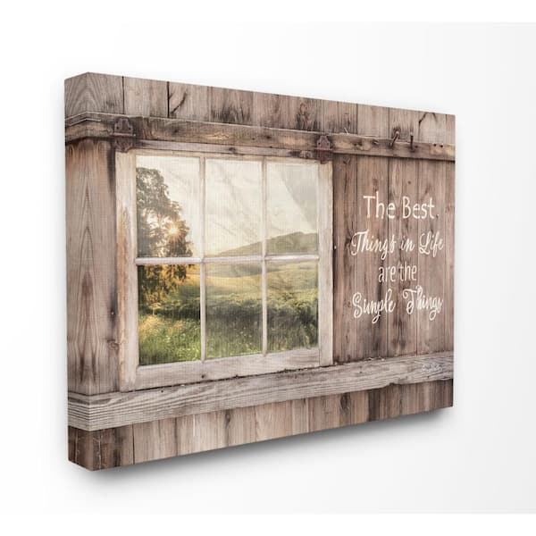 Stupell Industries 24 in. x 30 in. "Simple Things Rustic Barn Window Distressed Photograph Canvas Wall Art" by Lori Deiter