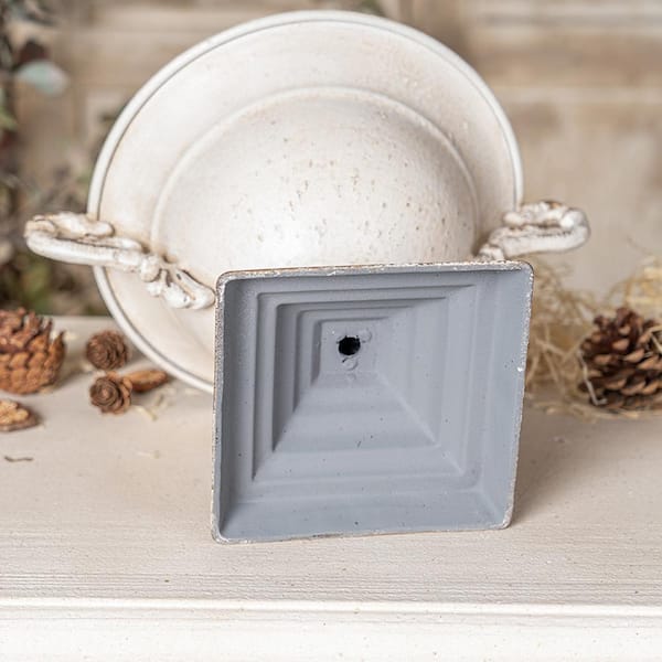 7.87 in. W x 7 in. H Vintage Metal Double Handle Planter
