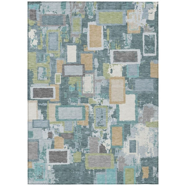 Addison Rugs Chantille Machine Washable Indoor/Outdoor Abstract ACN2246 Teal 3 ft. x 5 ft. Area Rug
