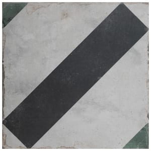 Renaissance Deco Emerald Frame 7-7/8 in. x 7-7/8 in. Porcelain Floor and Wall Tile (6.3 sq. ft./Case)