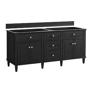 Lorelai 71.88 in. W x 23.5 in. D x 32.88 in. H Bath Vanity Cabinet without Top in Black Onyx