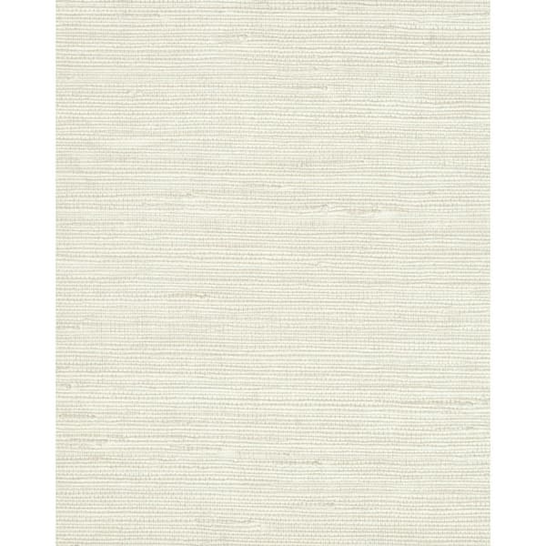 York Wallcoverings White Pampas Vinyl Wallpaper Matte, 27 in. x 27 ft.