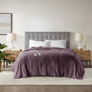 Plush Purple Plush King Electric Blanket