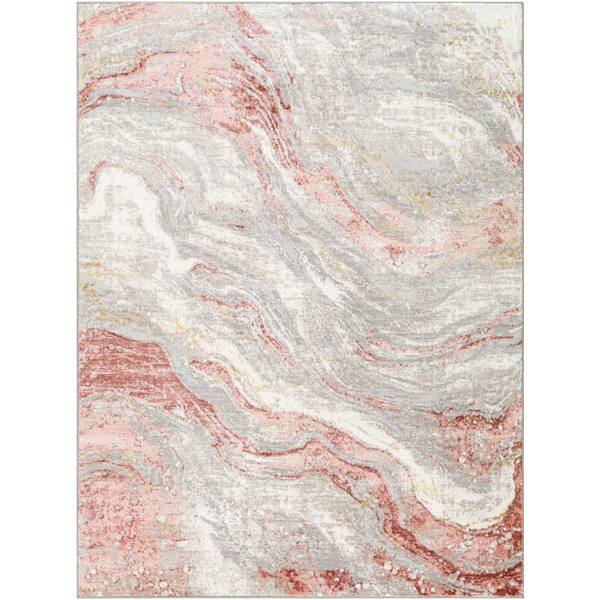 Artistic Weavers San Francisco Red/Gray Abstract 8 ft. x 10 ft. Indoor Area Rug