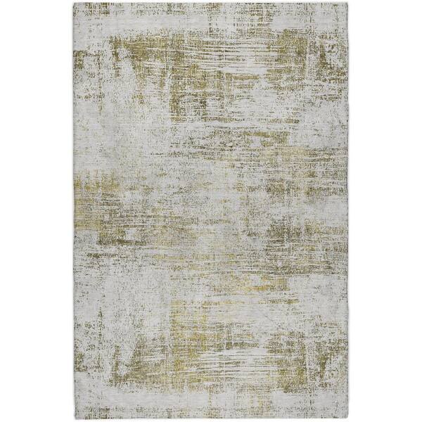Dream Shag Premium Machine Washable Abstract ADS838 Pearl 5 ft. x 7 ft. 6 in. Area Rug