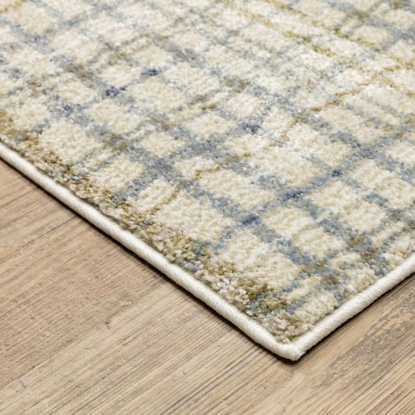 Gia 5 ft. x 7 ft. Blue/Green Geometric Area Rug