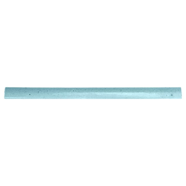 Ivy Hill Tile Orion Blue 0.47 in. x 7.87 in. Glazed Terracotta Clay Quarter Round Bullnose Trim (0.02 Sq. Ft. / Each)