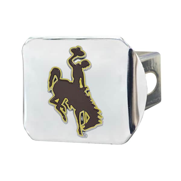 FANMATS NCAA University of Wyoming Color Emblem on Chrome Hitch Cover
