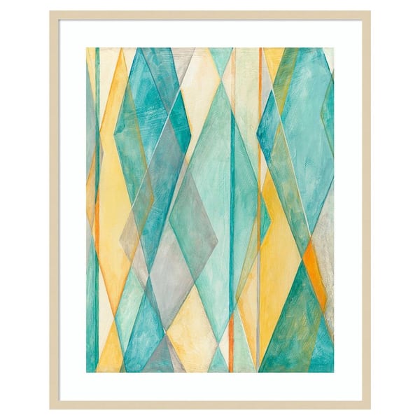 Amanti Art Diamond Illusion II by Megan Meagher 33 in. W x 41 in. H. Wood Framed Wall Art Print Framed in Brown