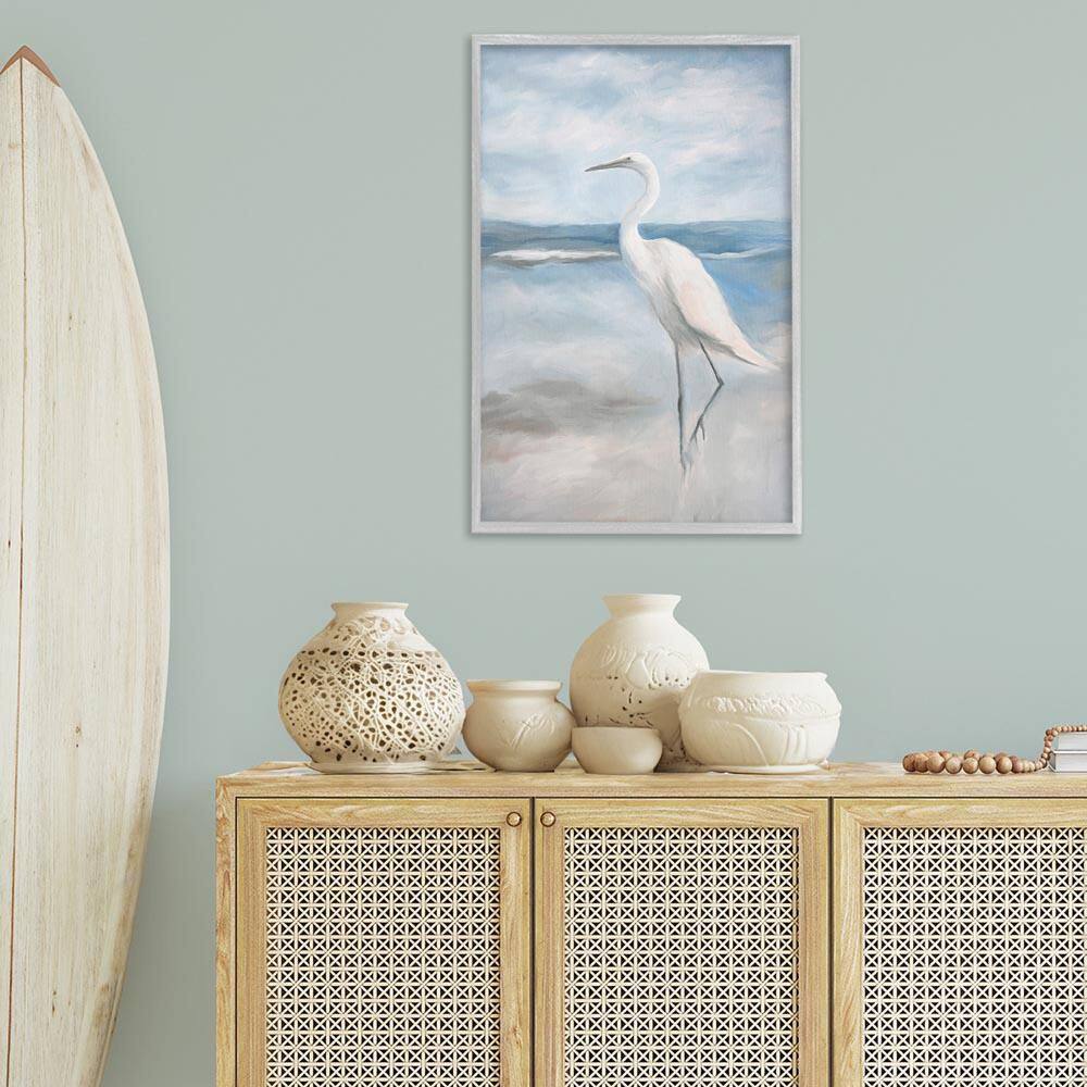 Elegant Kingdom of Herons by Ramona Murdock Gray Framed Animal Giclee Art Print 30 in. x 20 in. price history on PriceWatchPro