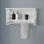 Tristate Apartment Furnishres BM1140 Newberry Bathroom Rack - White, 63 x 25 x 7 in