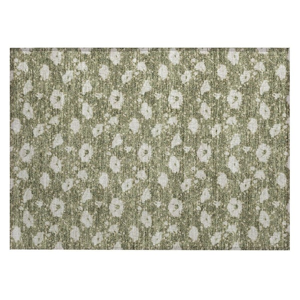 Chantille Machine Washable Indoor/Outdoor Abstract ACN2792 Olive 3 ft. x 4 ft. Area Rug