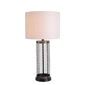Foxen 30 in. Oil Rubbed Bronze and Replica Wood Indoor Table Lamp