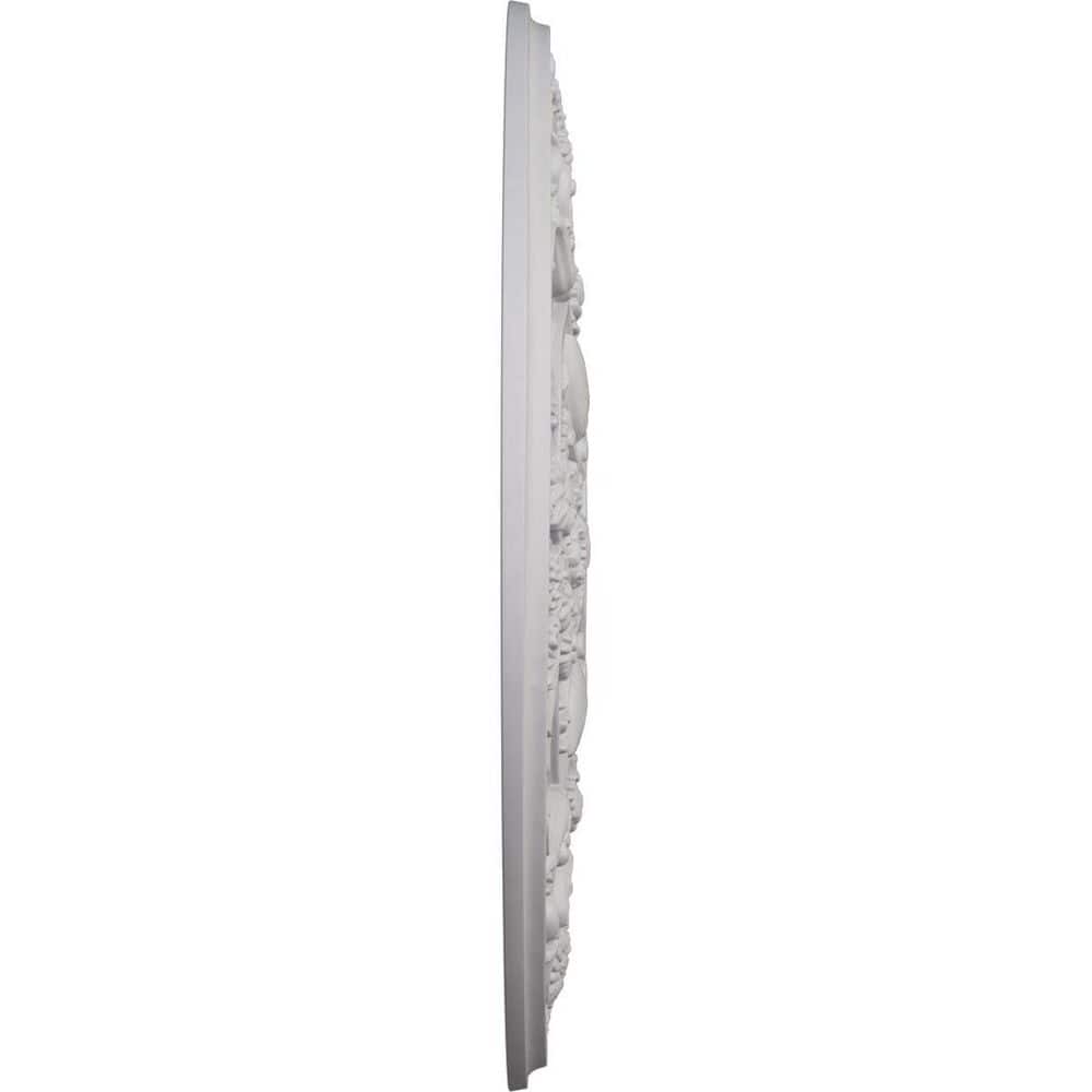 Ultra Pure White Hand-Painted Baile Ceiling Medallion