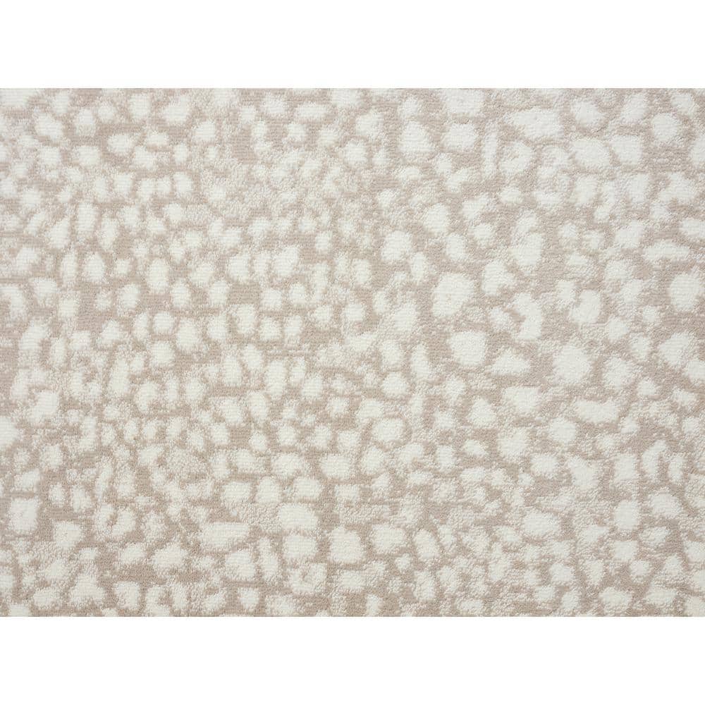 Ivory and Beige Cheetah Print 8' x 10' Synthetic Area Rug