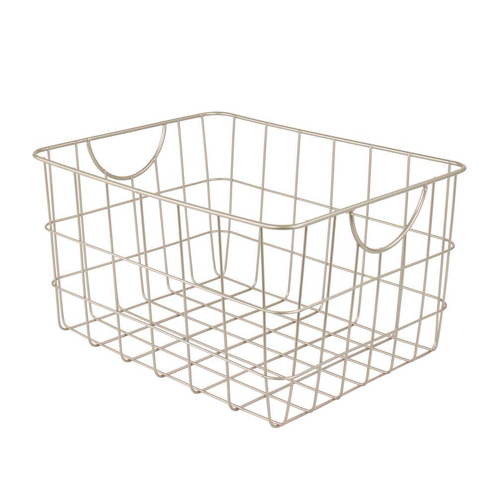 Spectrum Satin Nickel Wire 16" Utility Storage Basket