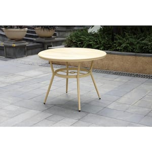 Janele 40 in. Round Aluminum Outdoor Dining Table