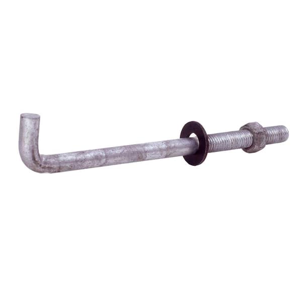 Grip-Rite 5/8 in. x 10 in. Galvanized Anchor Bolts with Washers (25-Pack)