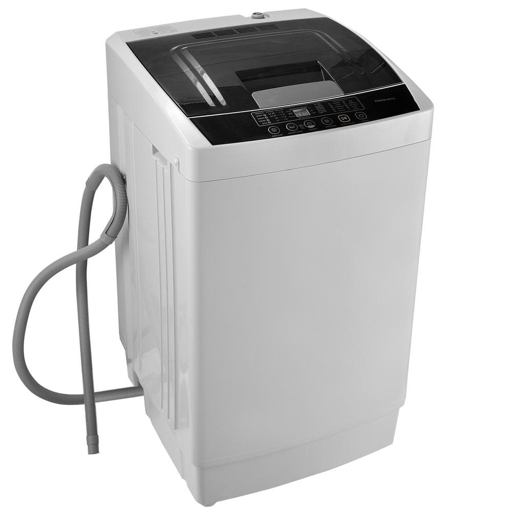 1.24 Cu.ft Gray Compact Top Load Washer Machine, with LED Display, 10 Wash Programs, Wash Schedule, Tub Air Dry