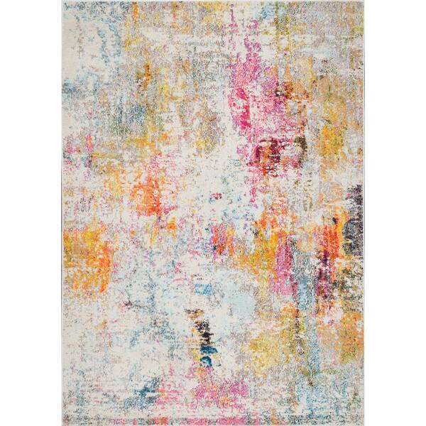 Modern Cezanne Multi 5 ft. x 8 ft. Oval Rug