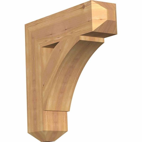 Ekena Millwork 5.5 in. x 24 in. x 24 in. Western Red Cedar Thorton Craftsman Smooth Bracket