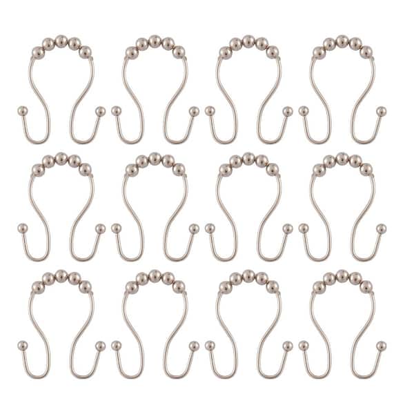 Metal Iron Curtains Hooks Ball Bearing Metal Shower Curtain Hooks Rings  Hook Sturdy Anti Wear Clip For Home Bathroom 0 35xx BB From Bd001, $0.14