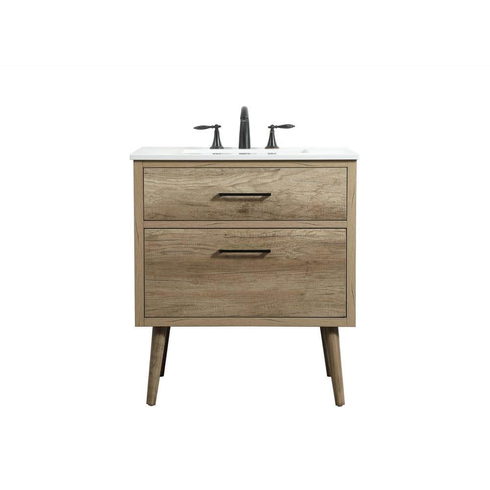 Simply Living 30 in. W x 22 in. D x 33.5 in. H Bath Vanity in Natural Oak w