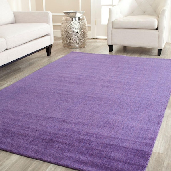 Himalaya Purple 5 ft. x 8 ft. Solid Area Rug