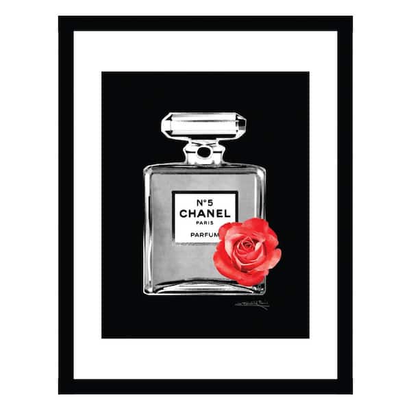 VENICE BEACH Collections Designer Fashion Glam Perfume Bottle by Fairchild Paris Framed Graphic Print Abstract Poster Art Print 18 in. x 14 in.