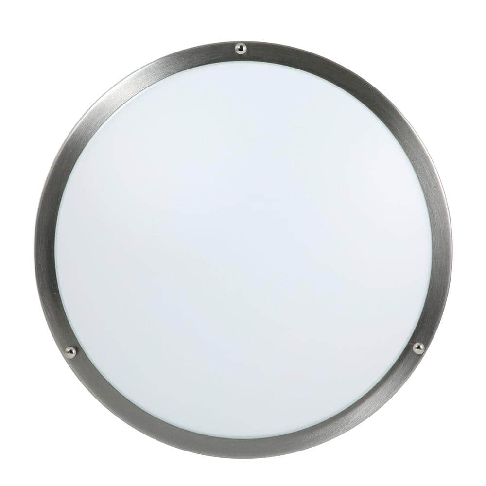 Brushed Nickel Dual-Ring LED Smart Ceiling Light with Color Control