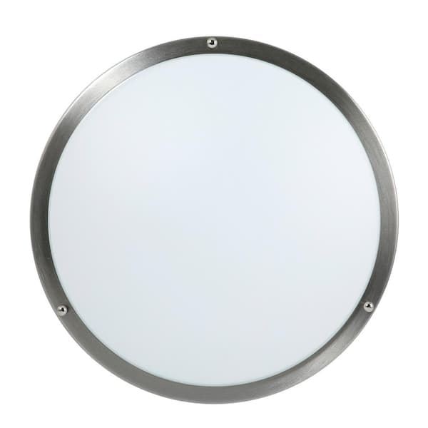 14 in. Voice Controlled Colors Brushed Nickel Smart Selectable CCT LED Ceiling Light Flush Mount